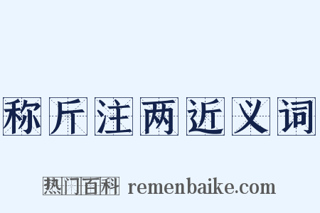 称斤注两近义词是什么意思的图片